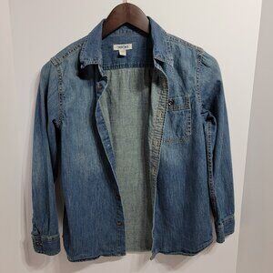 Girls Cherokee Long-sleeve Casual Jean Shirt Md 8/10